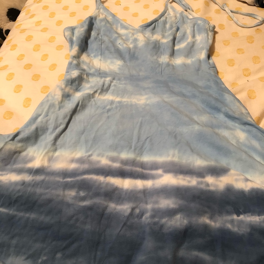 Ocean like tie dye skater dress